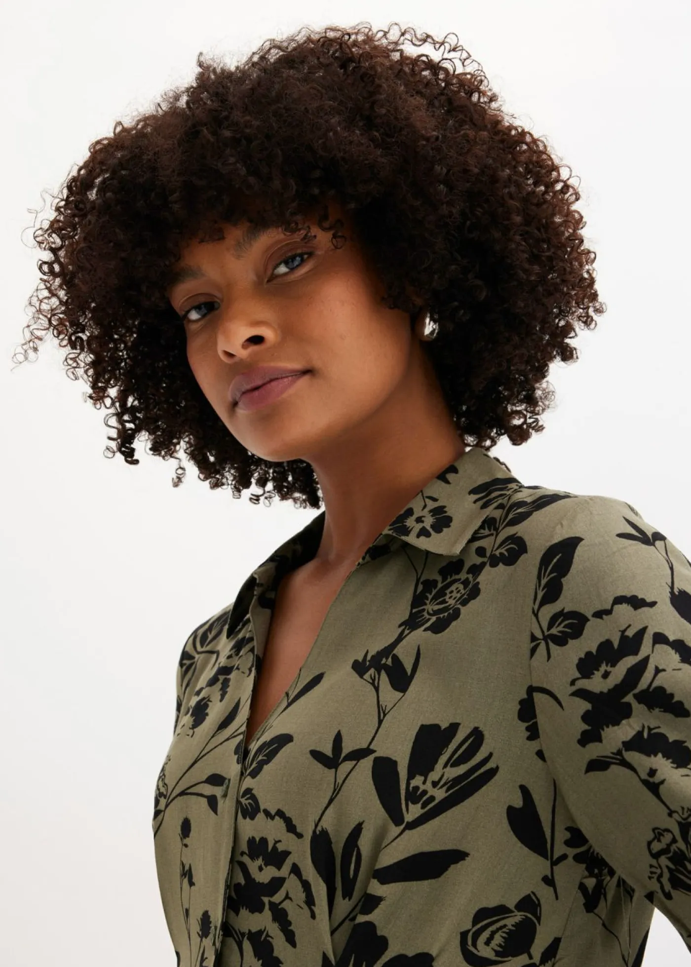 Sale Vestido camisero de viscosa fluida Mujer Vestidos|Novedades