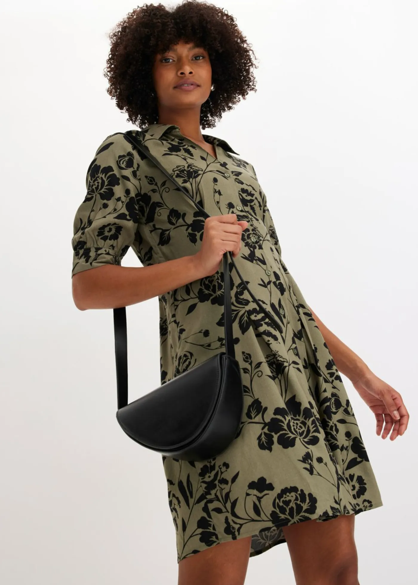 Sale Vestido camisero de viscosa fluida Mujer Vestidos|Novedades