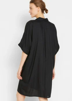 Vestido camisero de viscosa fina Mujer Esenciales|Vestidos
