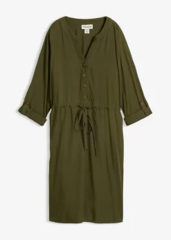 Online Vestido camisero de viscosa suave Mujer Vestidos