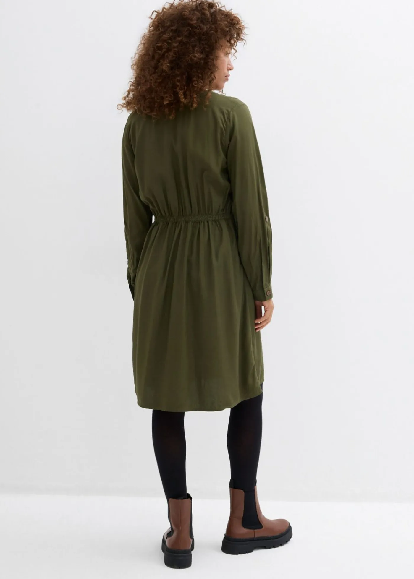 Online Vestido camisero de viscosa suave Mujer Vestidos