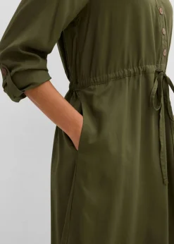 Online Vestido camisero de viscosa suave Mujer Vestidos