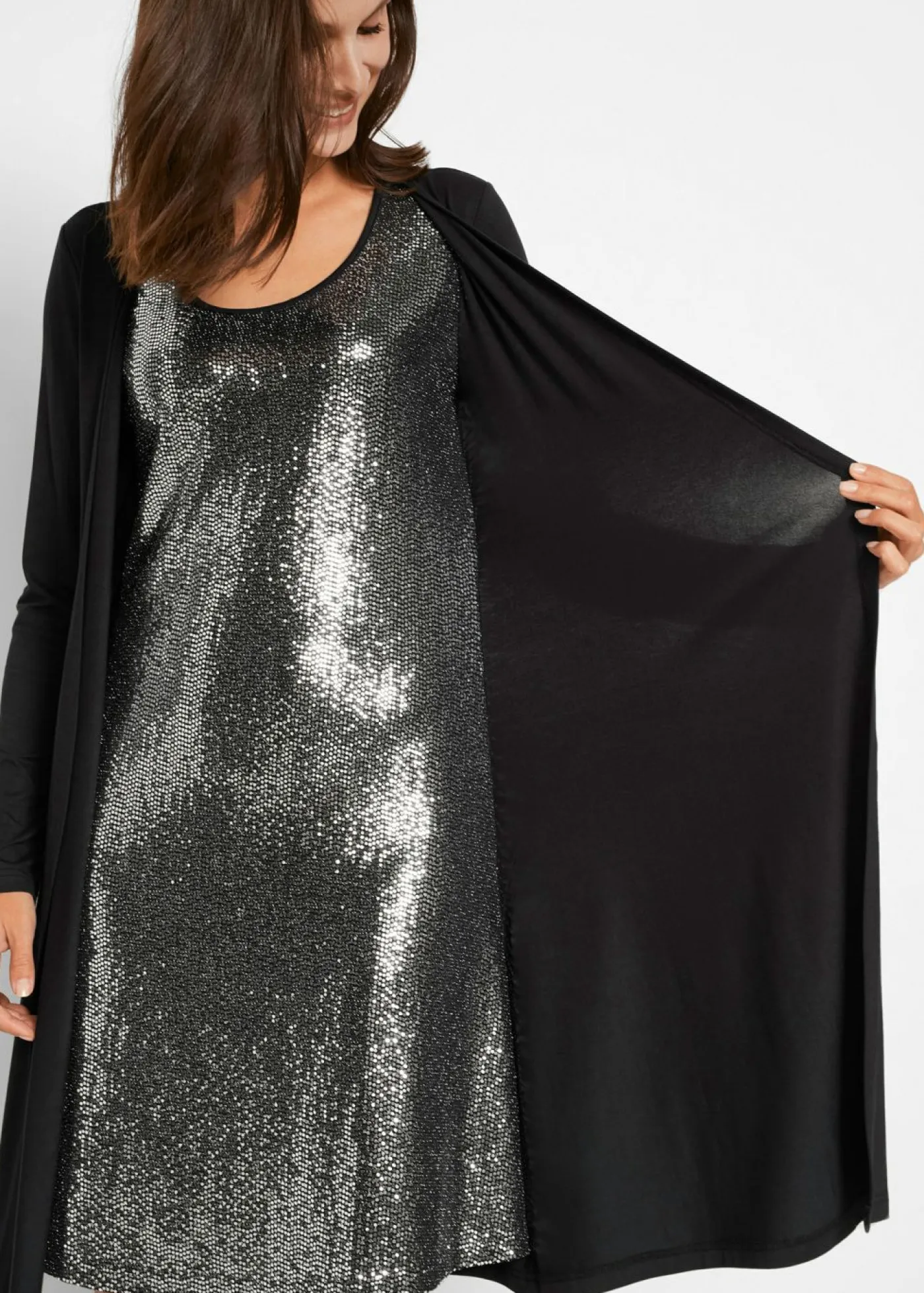Online Vestido camisero de viscosa sostenible con aspecto doble Mujer Vestidos