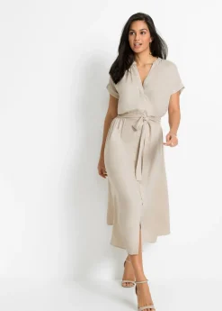 New Vestido camisero de viscosa fluida Mujer Vestidos|Novedades