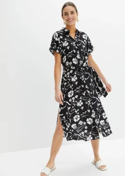 Vestido camisero de viscosa pura Mujer Vestidos|Novedades