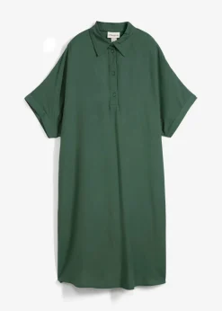 Outlet Vestido camisero de viscosa fina Mujer Esenciales|Vestidos
