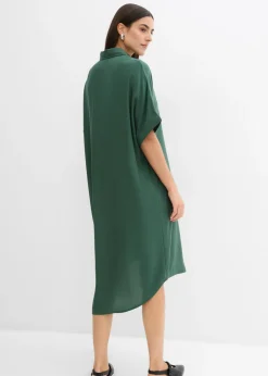Outlet Vestido camisero de viscosa fina Mujer Esenciales|Vestidos