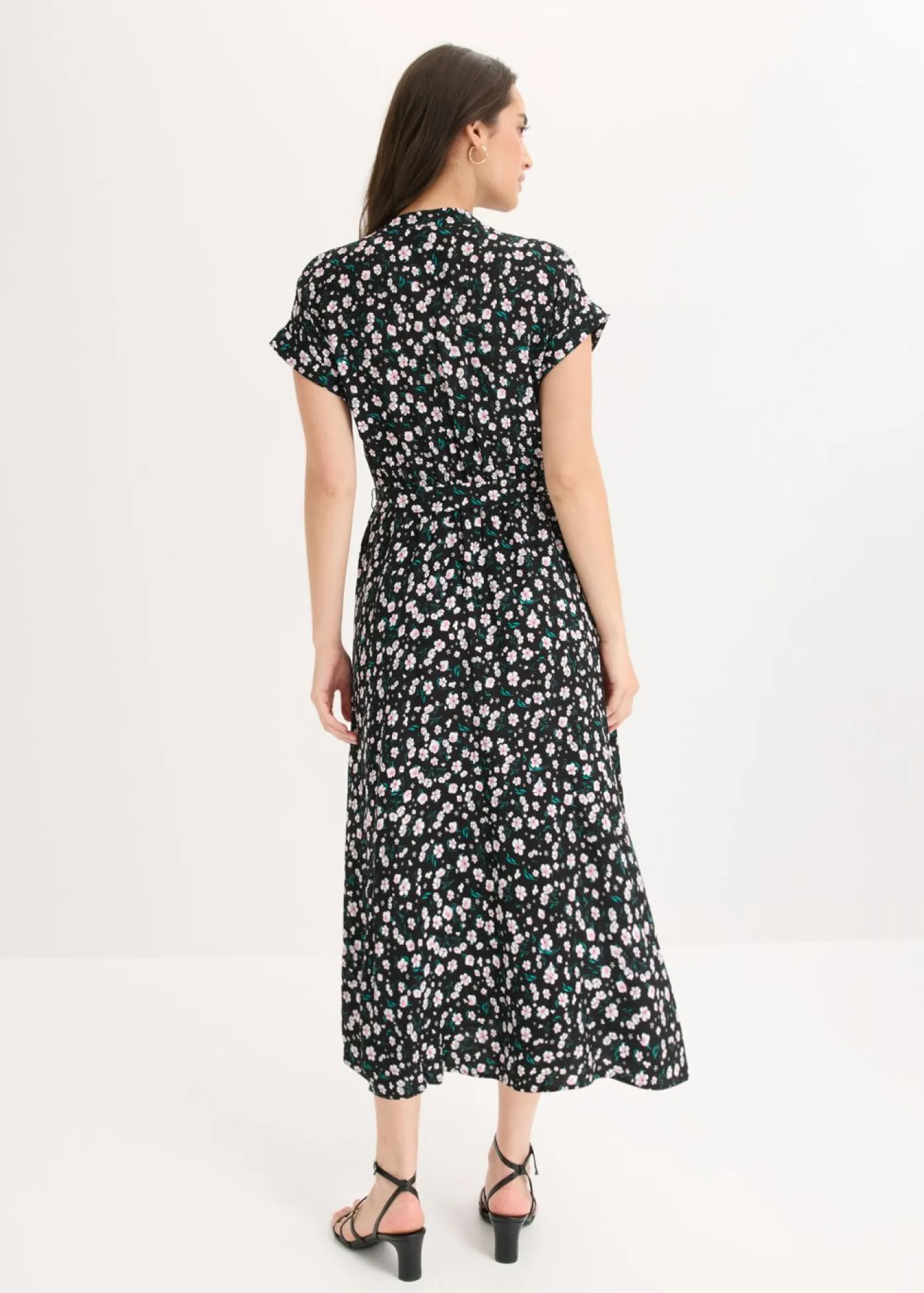 Hot Vestido camisero de viscosa fluida Mujer Vestidos|Novedades
