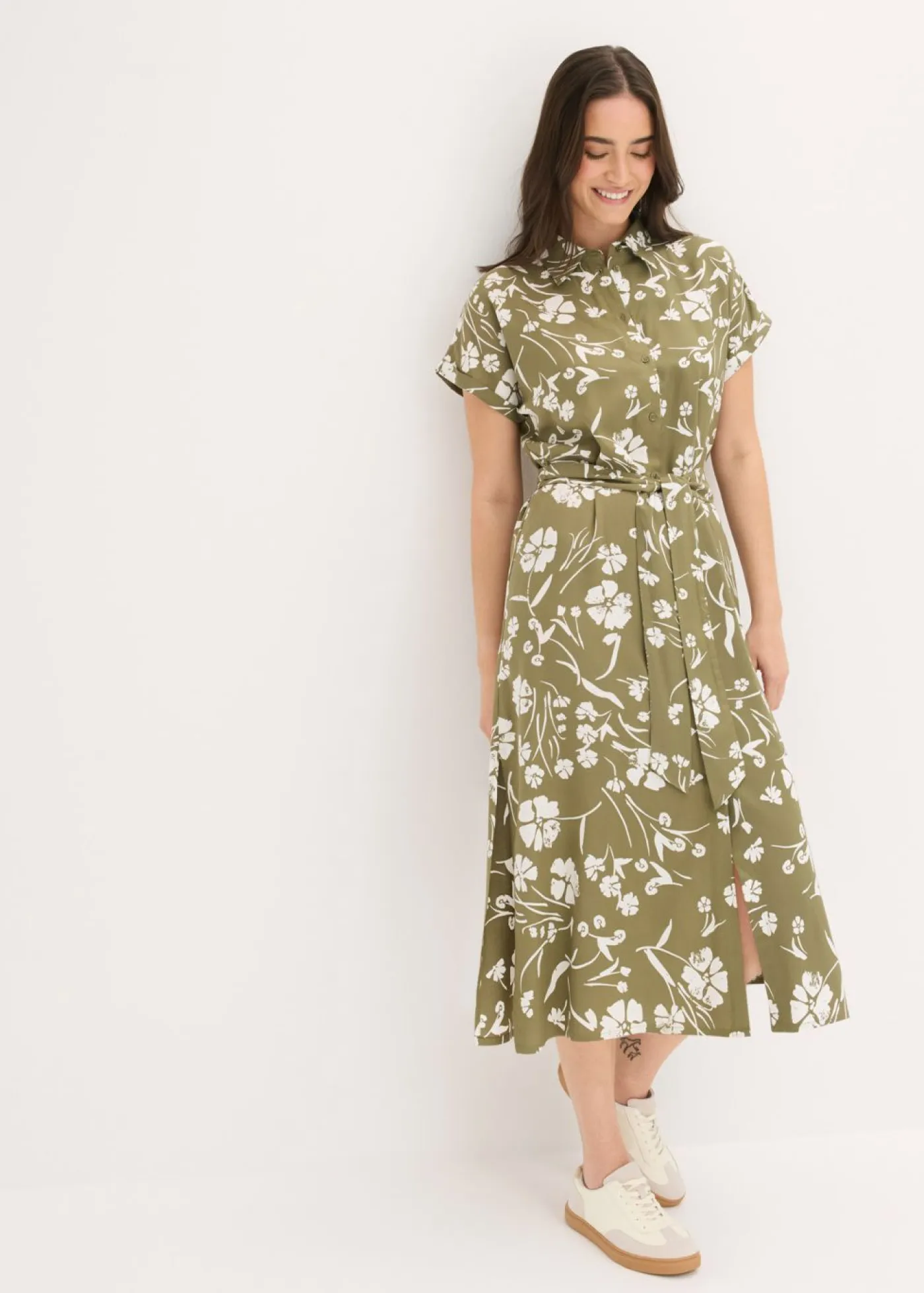 Sale Vestido camisero de viscosa pura Mujer Vestidos|Novedades