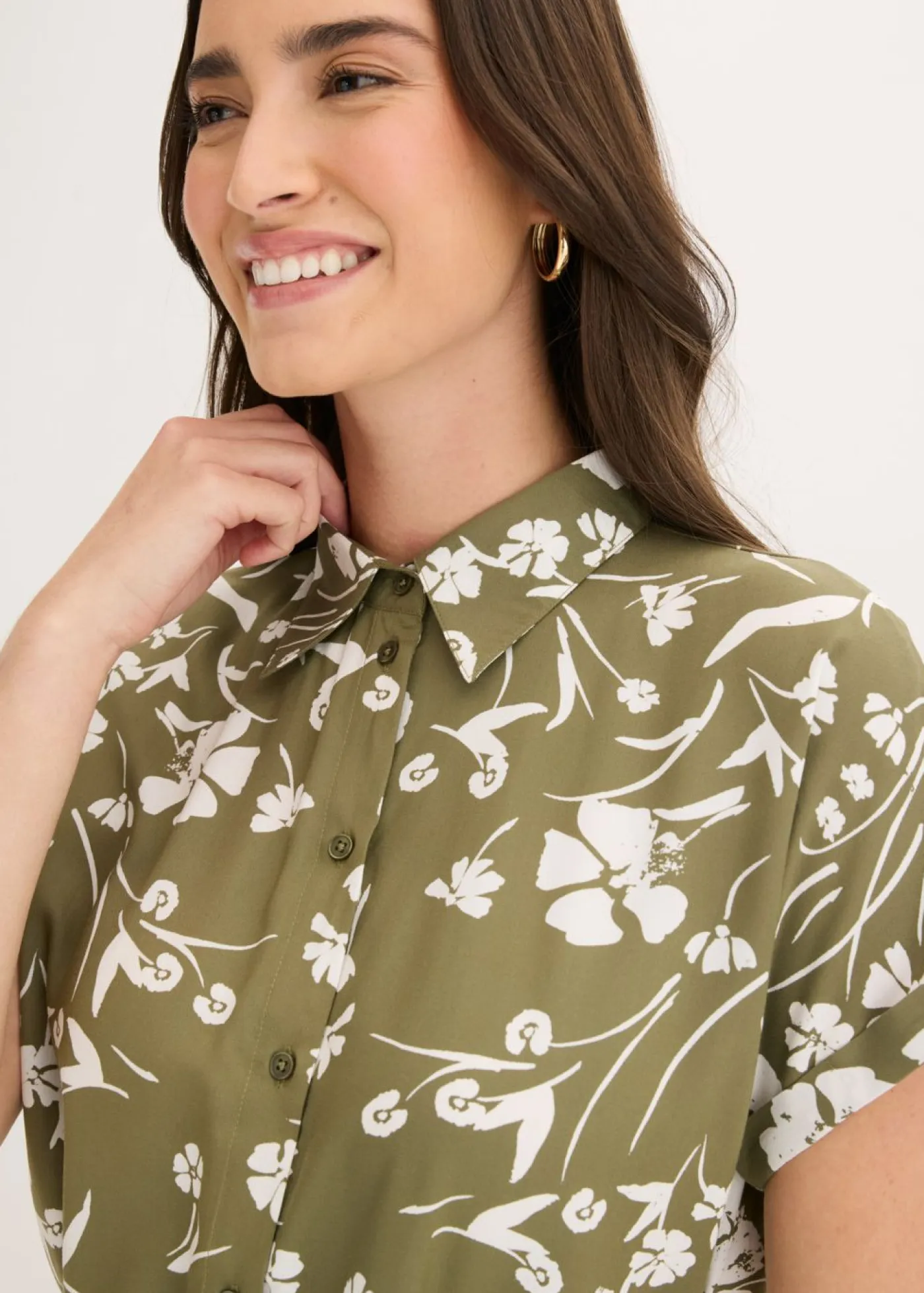 Sale Vestido camisero de viscosa pura Mujer Vestidos|Novedades