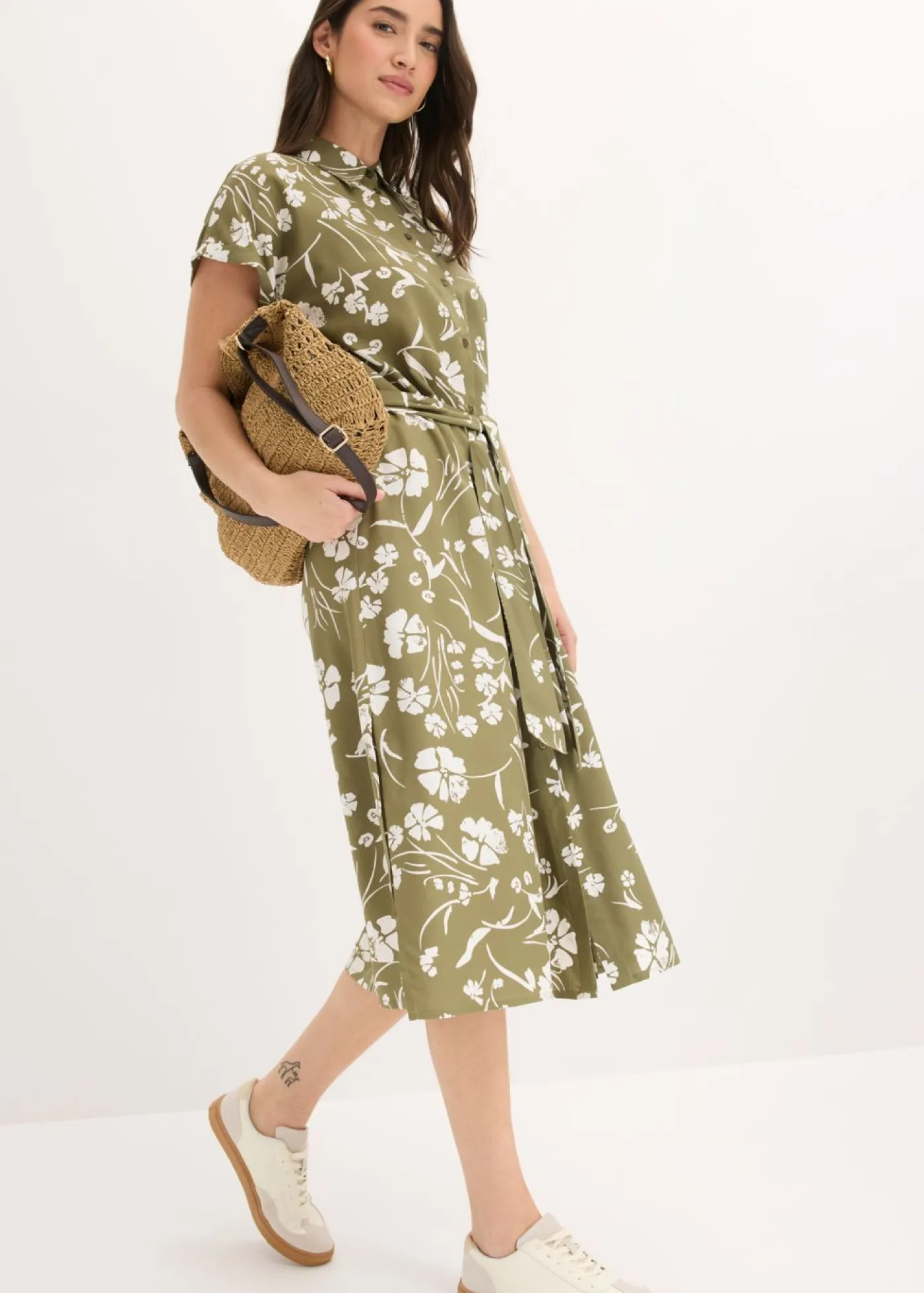 Sale Vestido camisero de viscosa pura Mujer Vestidos|Novedades