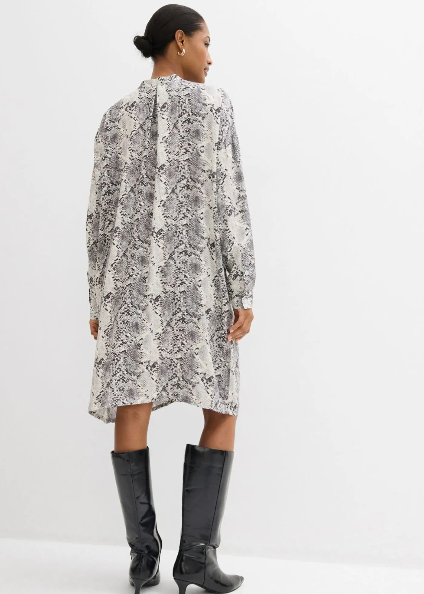 Online Vestido camisero holgado de viscosa fina Mujer Esenciales|Vestidos