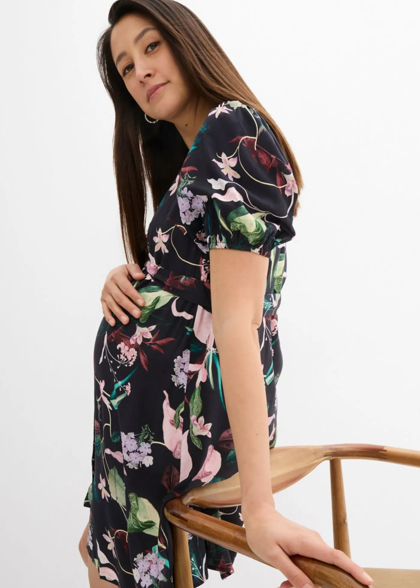 Sale Vestido camisero premamá/de lactancia 2 en 1 de viscosa fluida Mujer Premamá