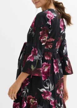 Outlet Vestido camisero premamá/de lactancia de satén de algodón orgánico puro Mujer Premamá