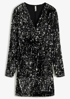 Vestido con lentejuelas de terciopelo suave Mujer Tallas Pequeñas