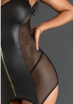 Online Vestido con tirantes y cremallera Mujer Lencería Sexy