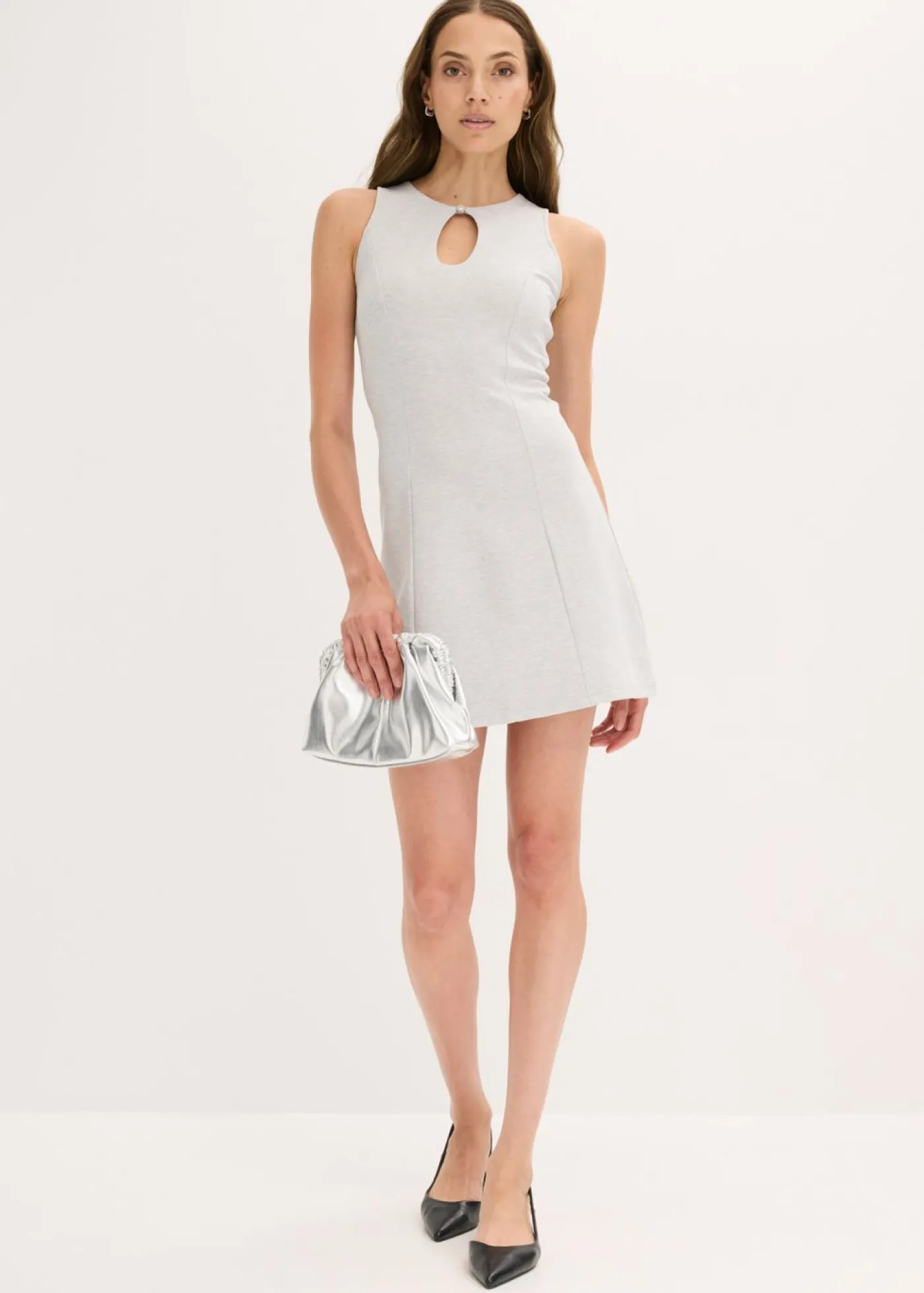 Discount Vestido corto con botón decorativo Mujer Vestidos