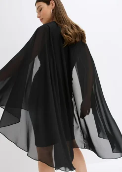 Sale Vestido corto con capa de gasa fina Mujer Vestidos|Ropa Elegante