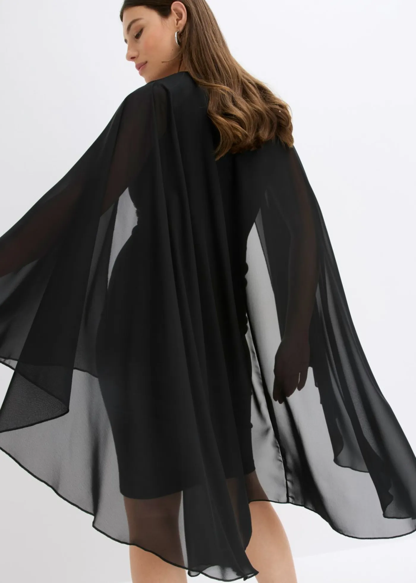 Sale Vestido corto con capa de gasa fina Mujer Vestidos|Ropa Elegante