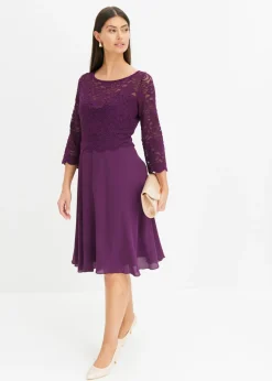 Clearance Vestido corto con encaje Mujer Vestidos|Ropa Elegante