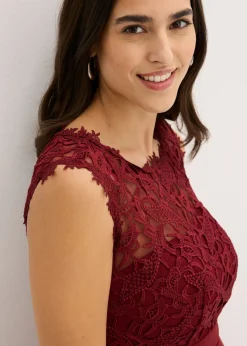 Sale Vestido corto con encaje Mujer Vestidos|Ropa Elegante