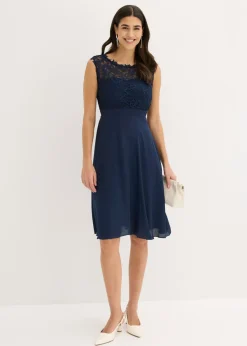 Outlet Vestido corto con encaje Mujer Vestidos|Ropa Elegante