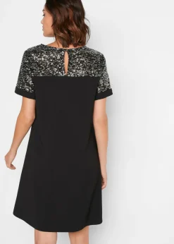 Clearance Vestido corto con inserto de lentejuelas Mujer Vestidos
