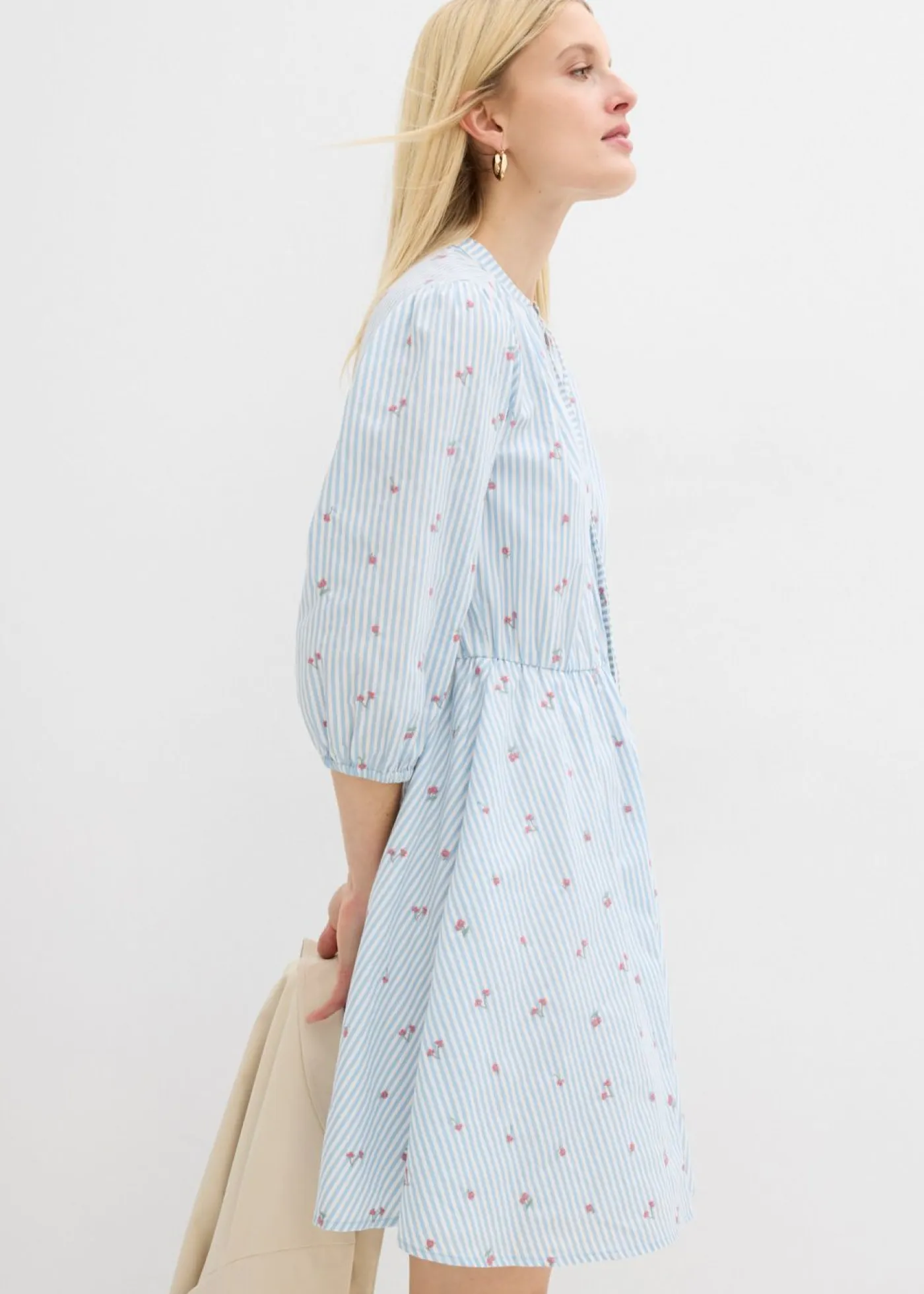 New Vestido corto de algodón puro Mujer Vestidos|Novedades