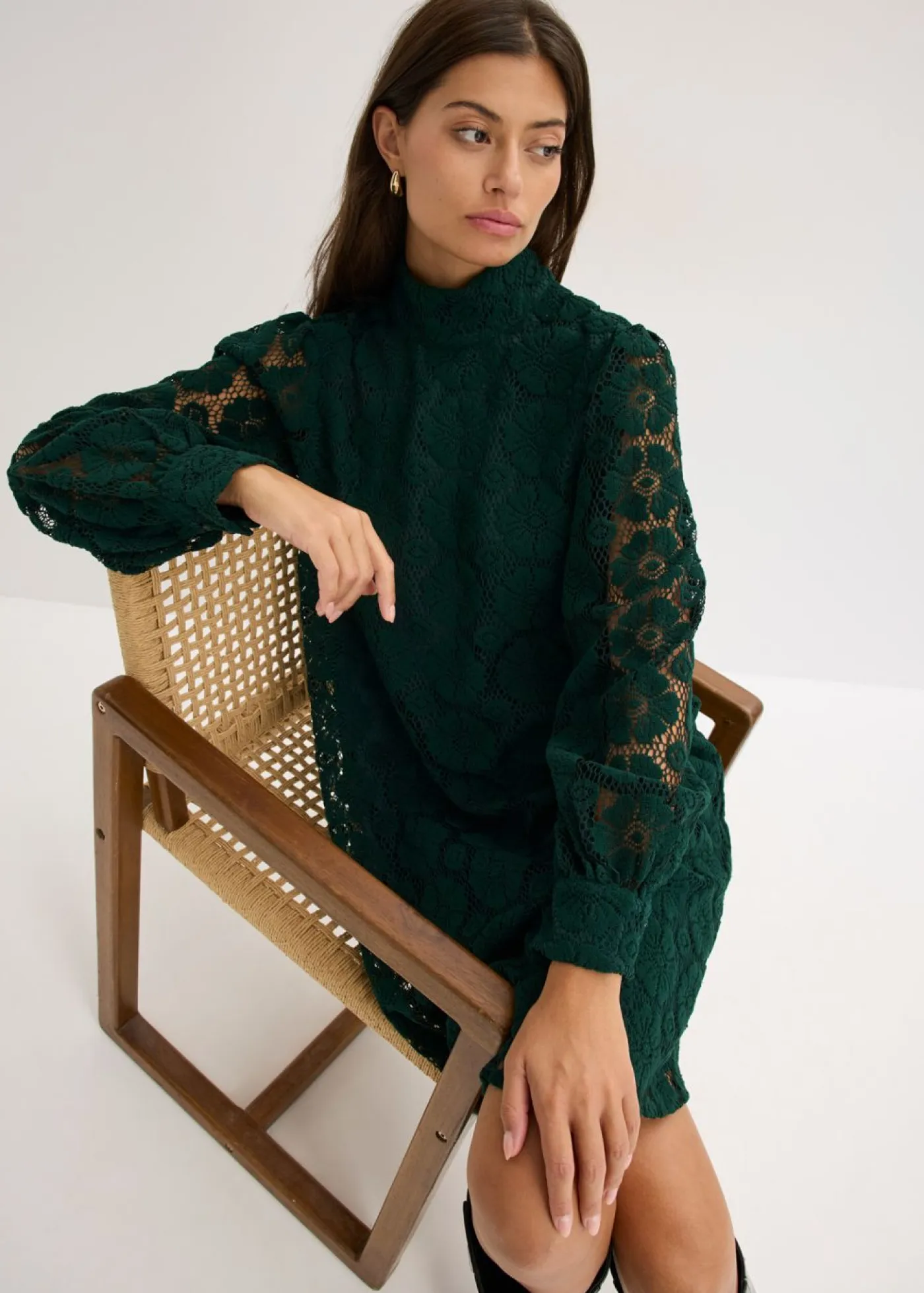 New Vestido corto de encaje Mujer Vestidos