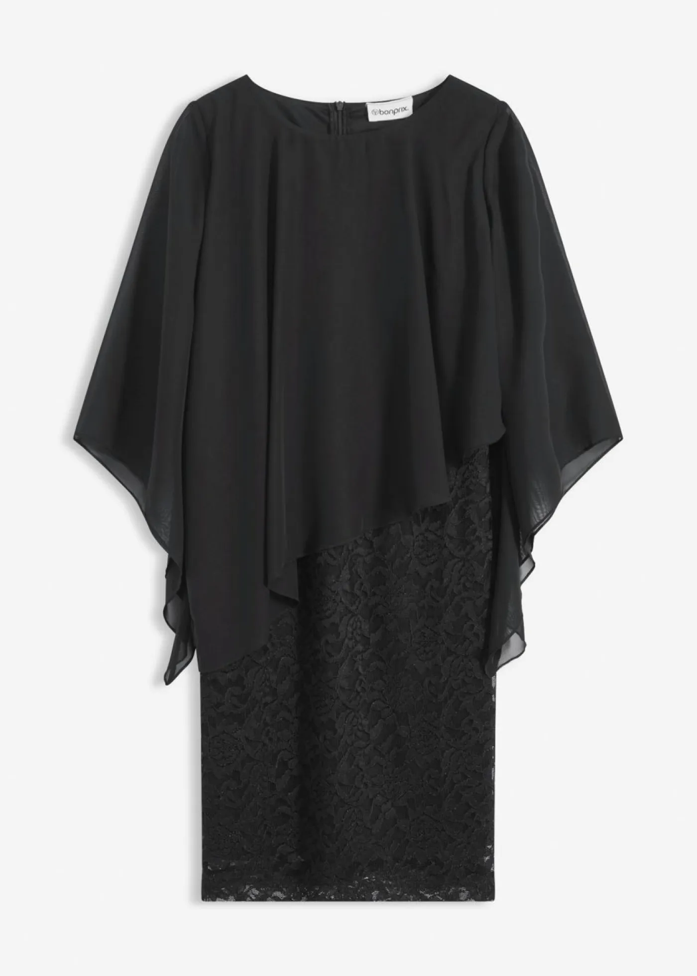 Online Vestido corto de encaje con capa de gasa fina Mujer Vestidos|Ropa Elegante