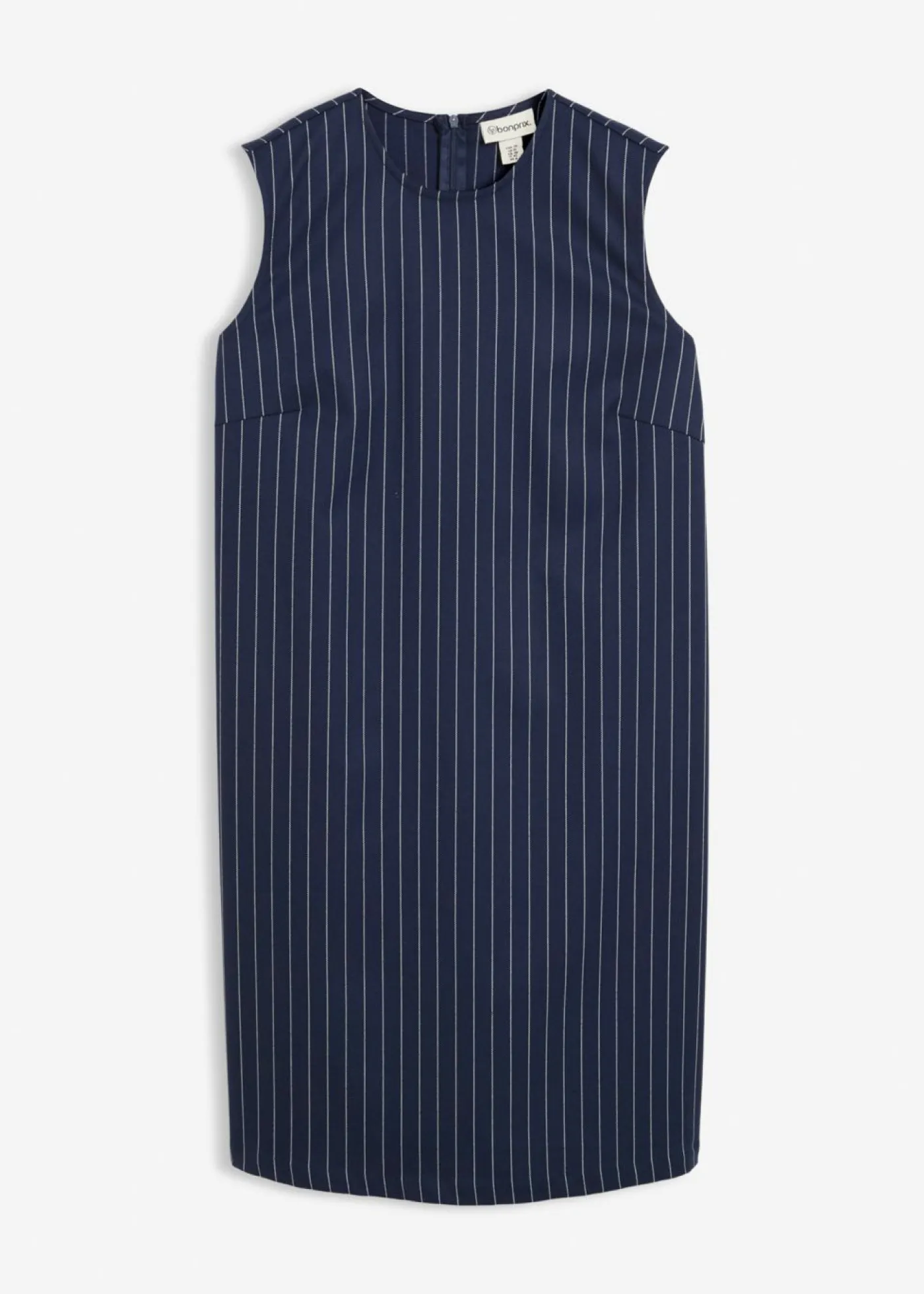Outlet Vestido corto de mezcla de viscosa con raya diplomática Mujer Esenciales|Vestidos