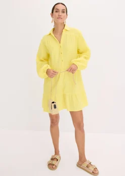 New Vestido corto de muselina con paneles Mujer Vestidos