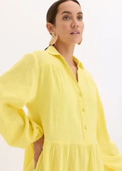 New Vestido corto de muselina con paneles Mujer Vestidos