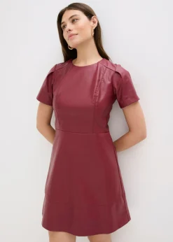 Hot Vestido corto de piel sintética Mujer Vestidos