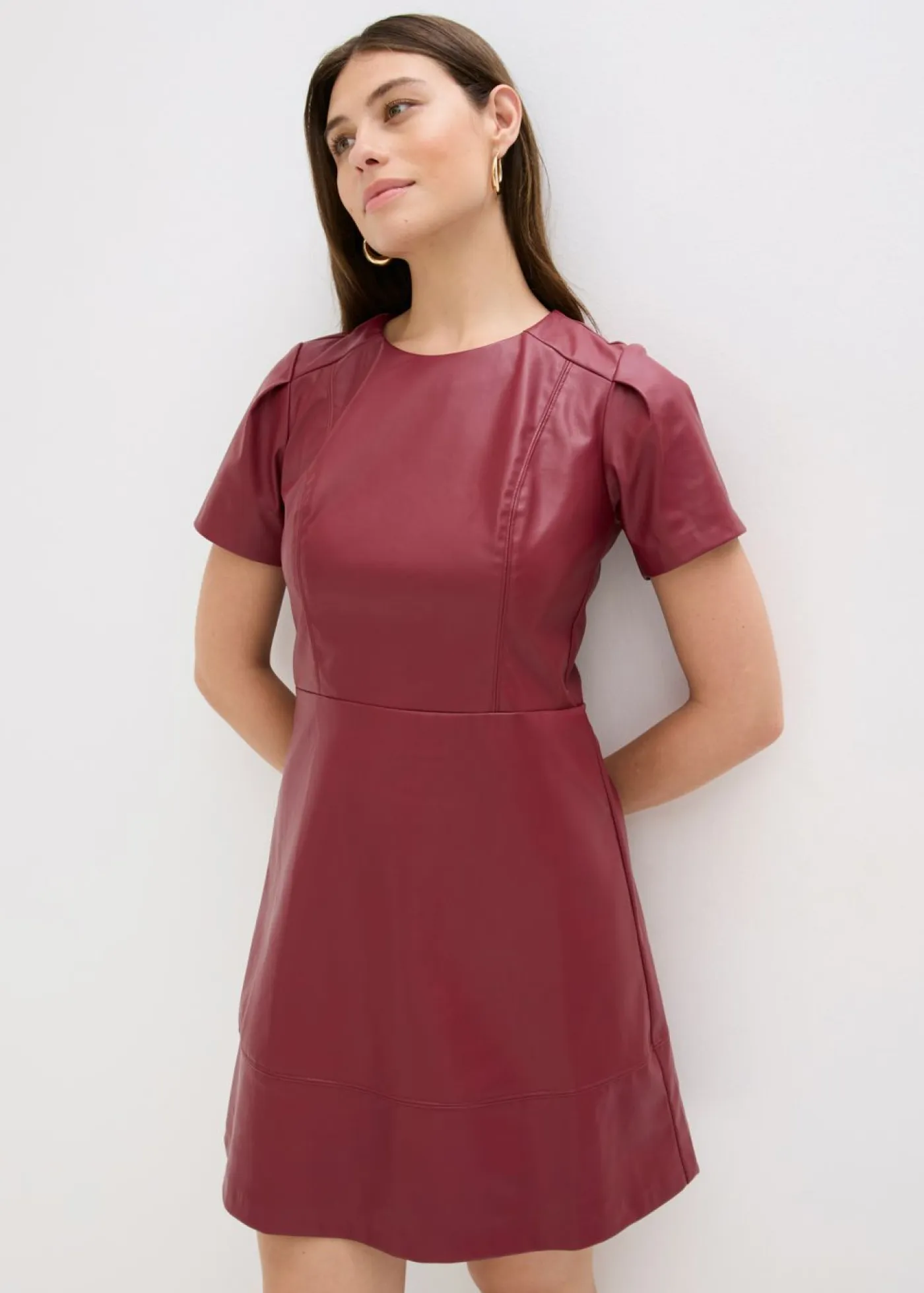 Hot Vestido corto de piel sintética Mujer Vestidos