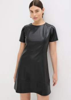 Vestido corto de piel sintética Mujer Vestidos