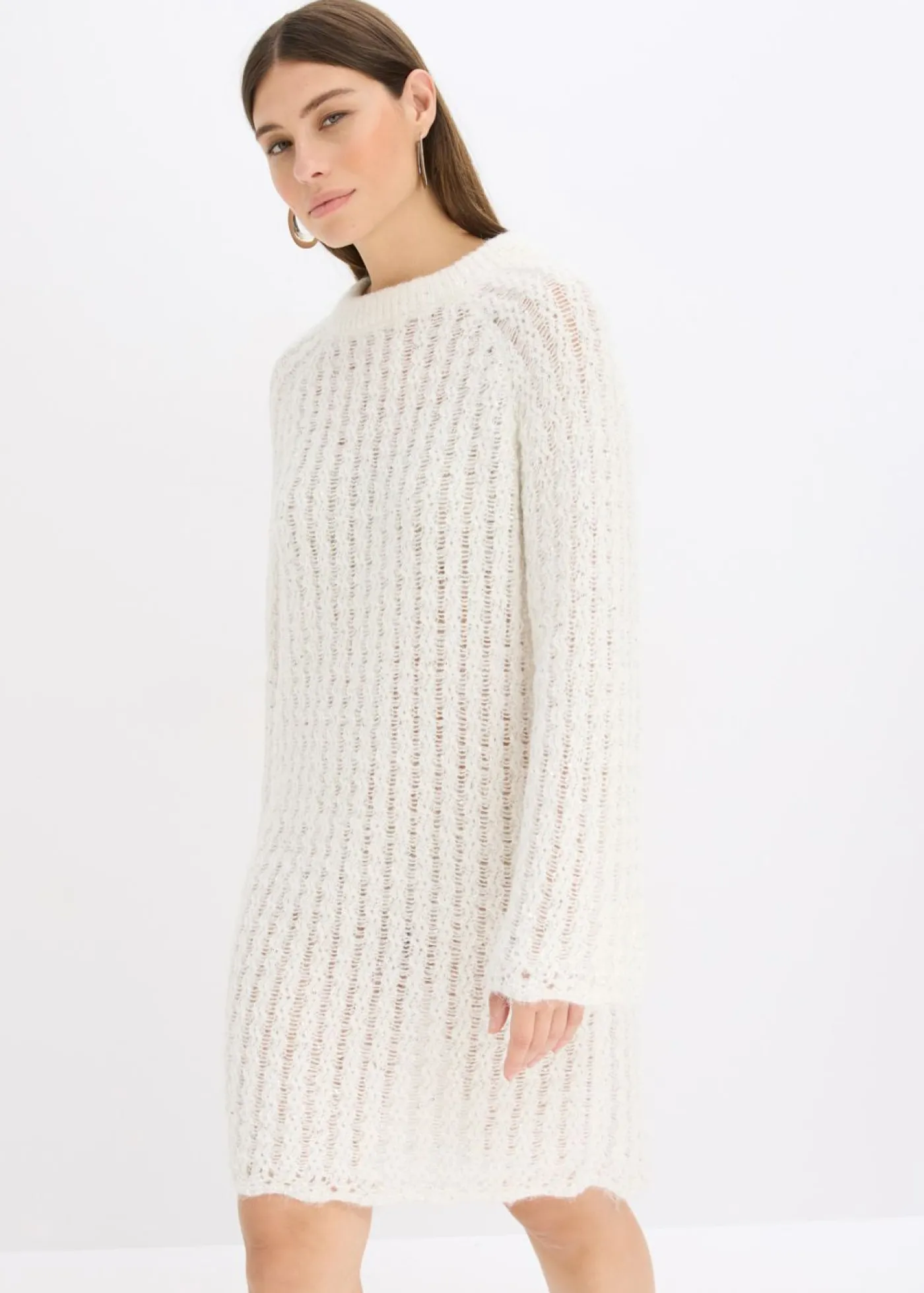 Best Vestido corto de punto con lazo de satén y ligeras transparencias Mujer Vestidos|Ropa De Punto
