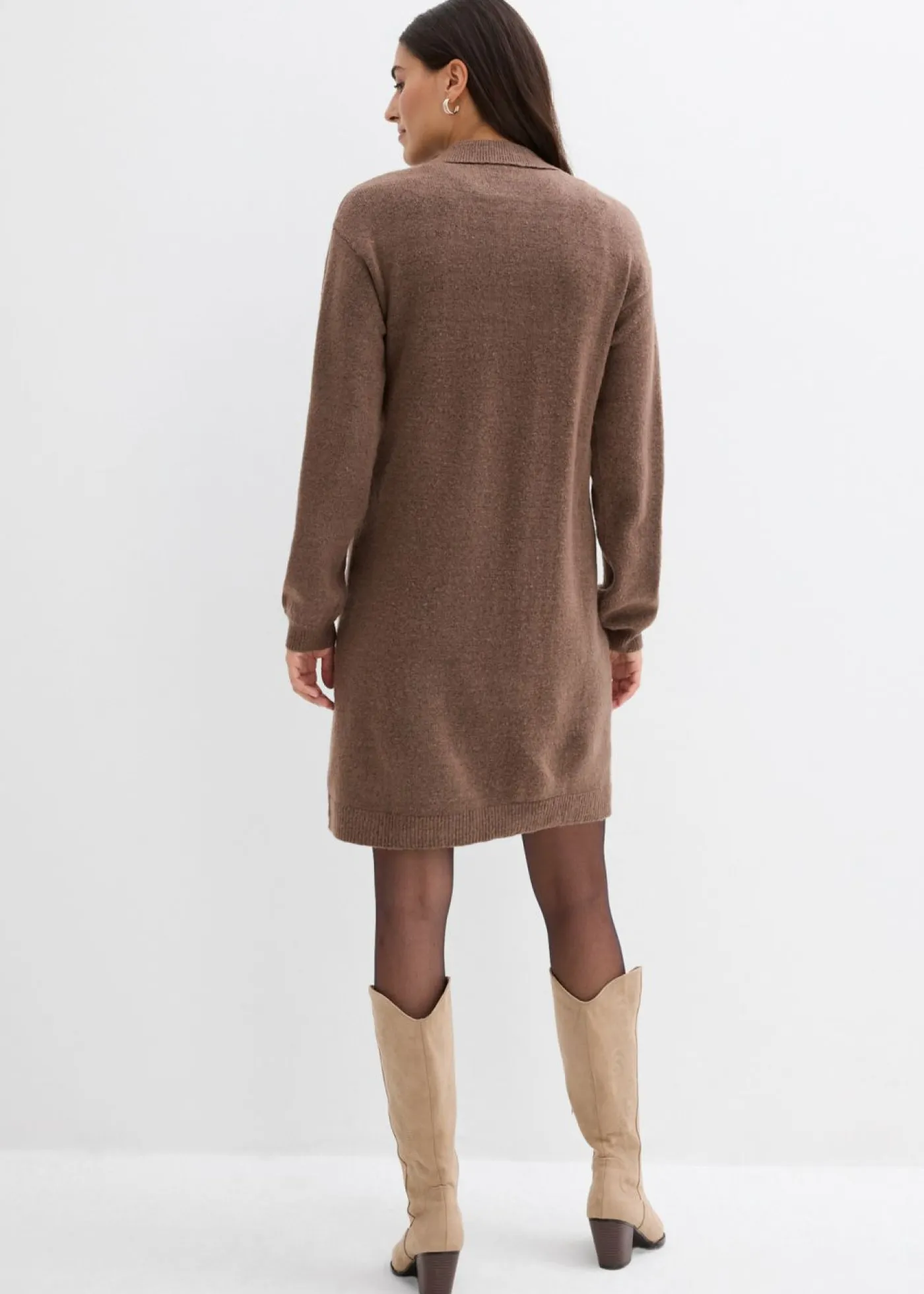 Hot Vestido corto de punto con botones Mujer Vestidos|Ropa De Punto