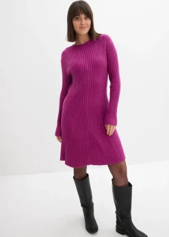 Outlet Vestido corto de punto de suave mezcla de viscosa Mujer Vestidos|Ropa De Punto
