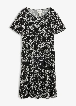 Sale Vestido corto de viscosa fluida Mujer Vestidos|Novedades