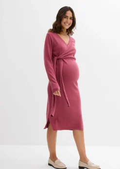 Vestido cruzado de algodón puro para durante y después del embarazo Mujer Premamá