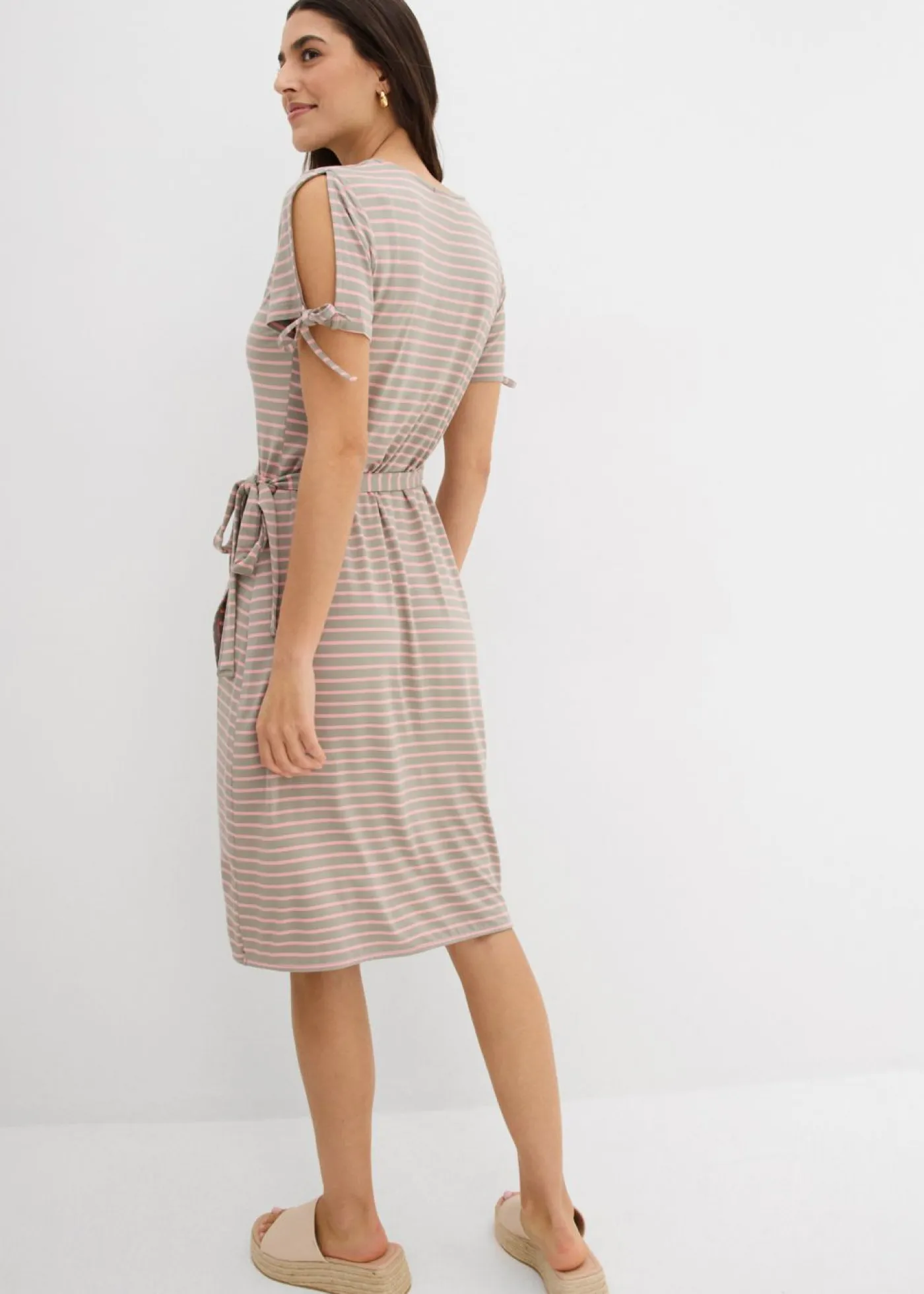 Hot Vestido cruzado de mezcla fluida de viscosa y elastano Mujer Vestidos