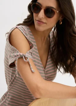 Hot Vestido cruzado de mezcla fluida de viscosa y elastano Mujer Vestidos