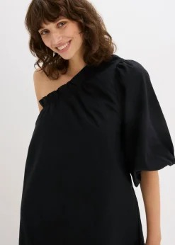 Vestido de algodón con un hombro al descubierto Mujer Vestidos