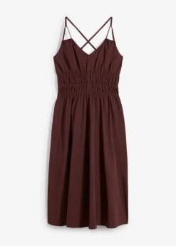 Outlet Vestido de algodón orgánico puro con tirantes Mujer Vestidos