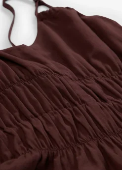 Outlet Vestido de algodón orgánico puro con tirantes Mujer Vestidos