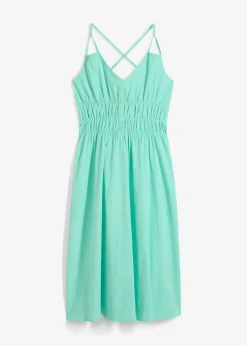 Best Vestido de algodón orgánico puro con tirantes Mujer Vestidos
