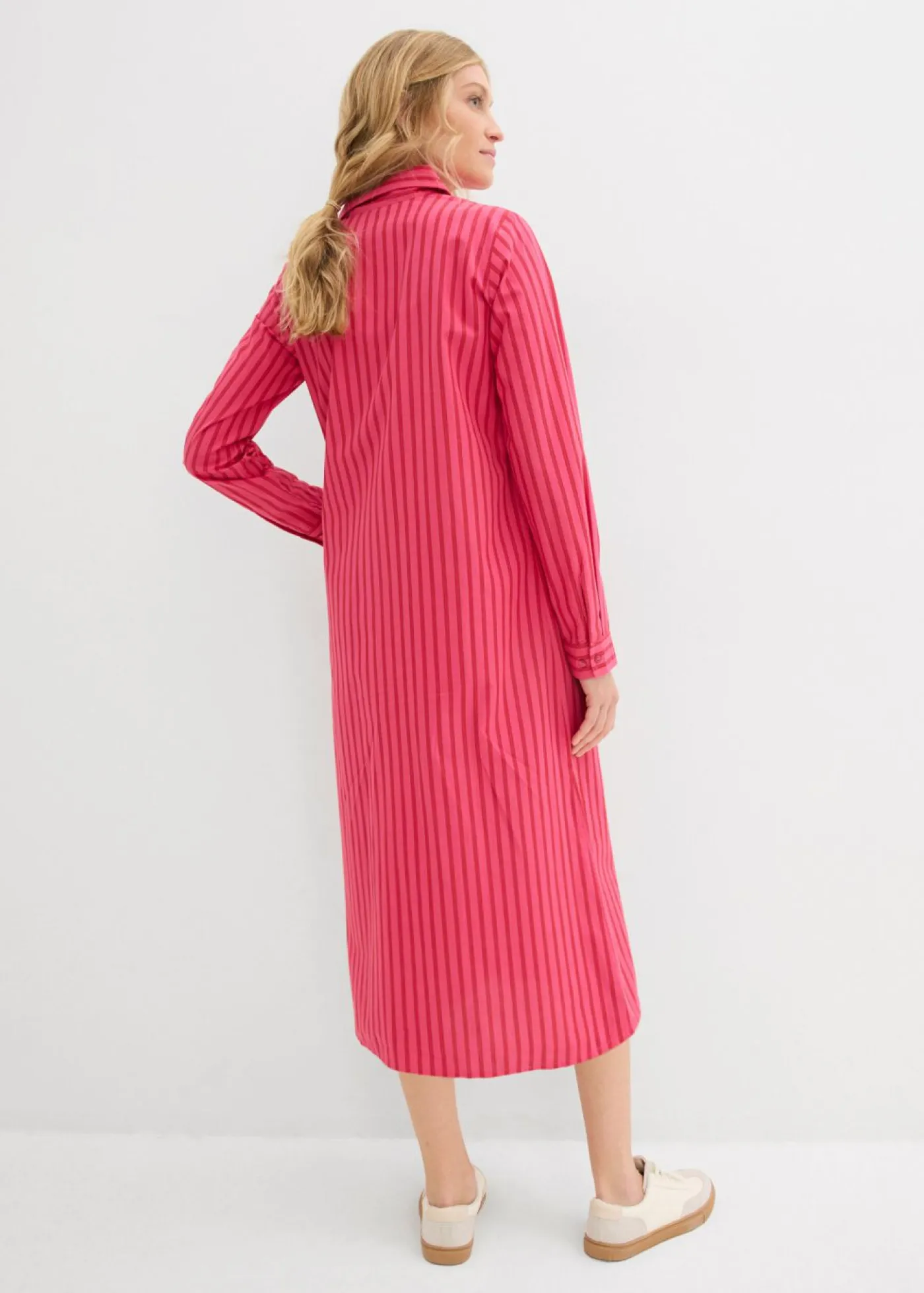 Sale Vestido de algodón puro con cuello de camisa Mujer Vestidos|Novedades