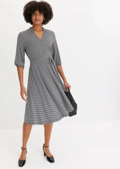Hot Vestido de blusa en jersey con cordón (2 piezas) Mujer Vestidos|Novedades