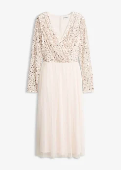 New Vestido de cóctel con bordado de lentejuelas Mujer Vestidos|Novedades